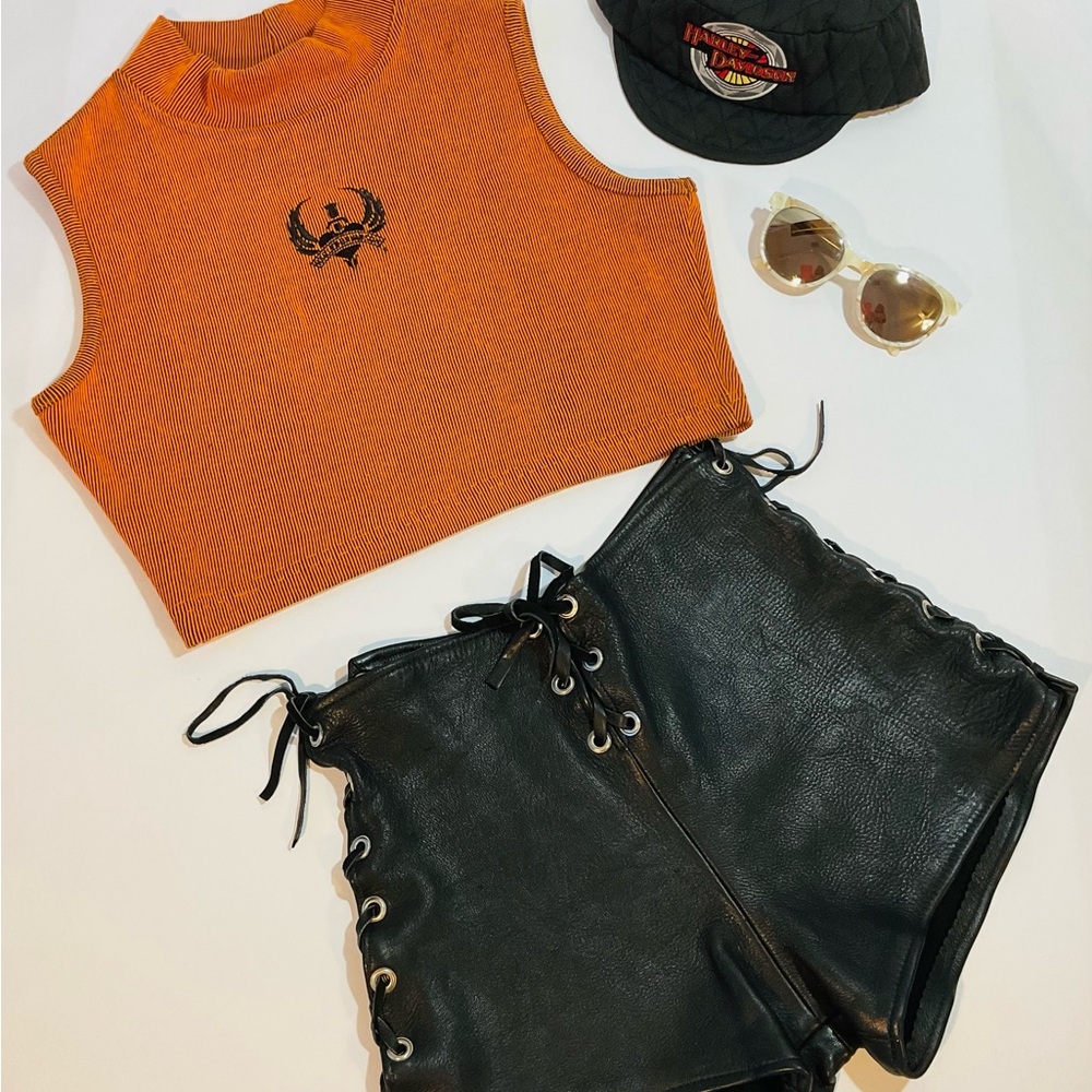 Harley-Davidson Orange Crop Top